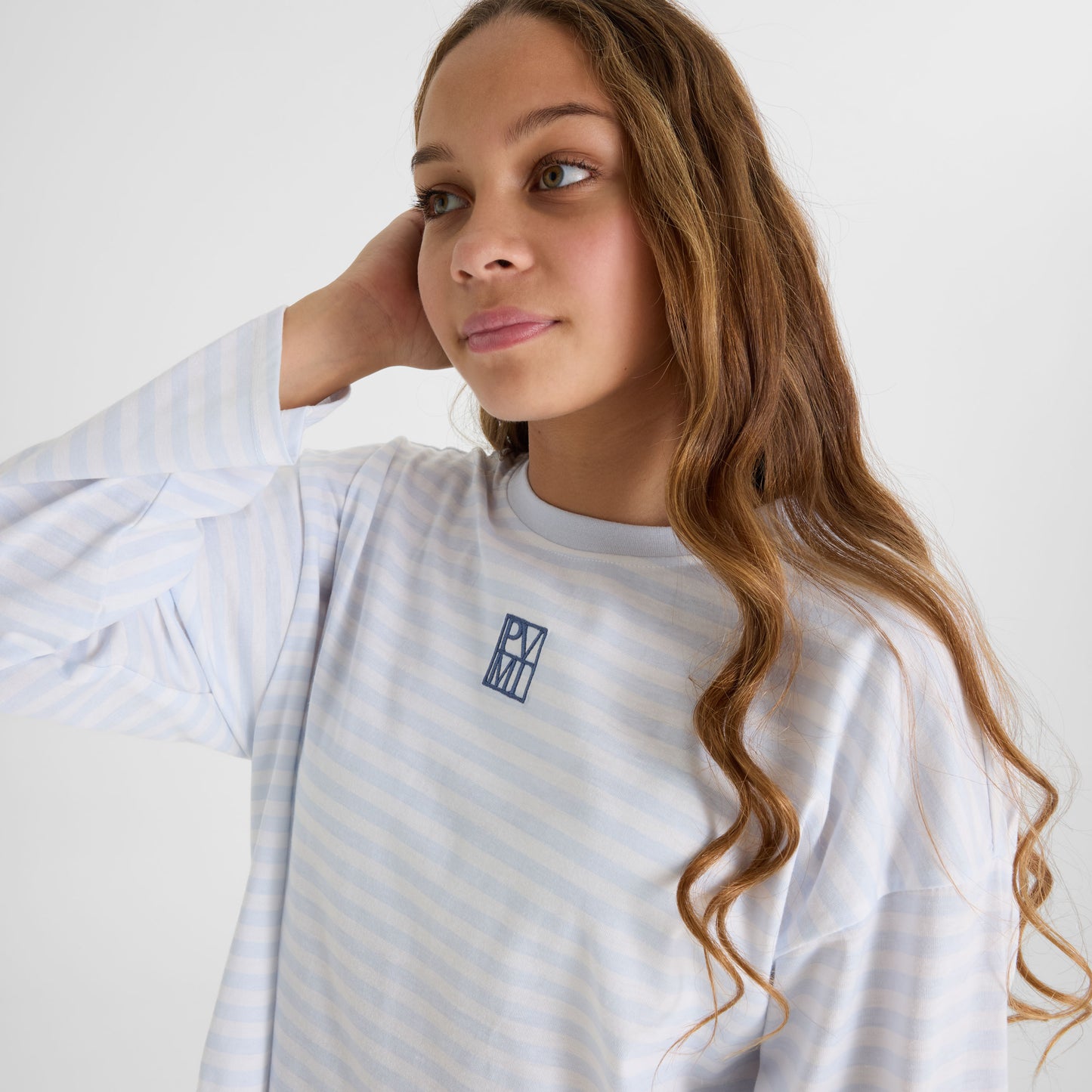 Light Blue Long Sleeve Stripe Top