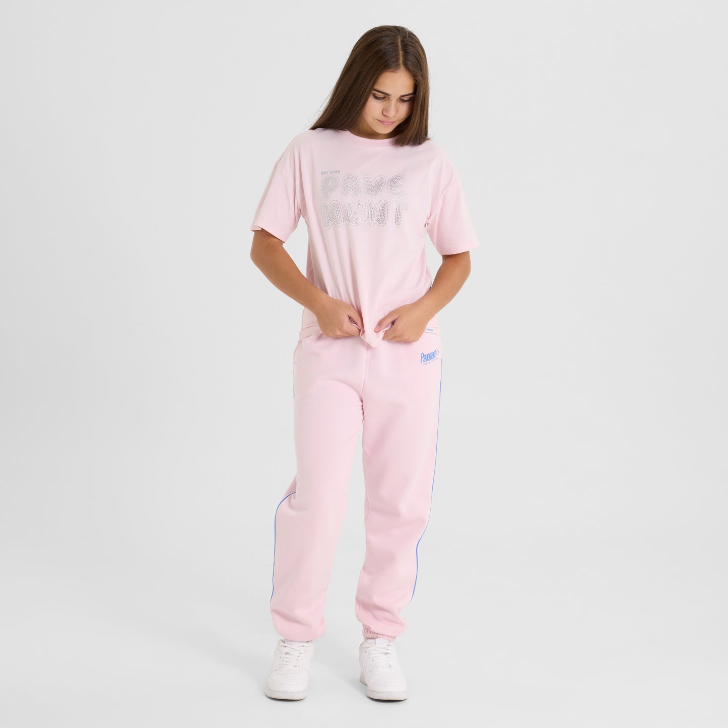 Light Pink Cuff Track Pants