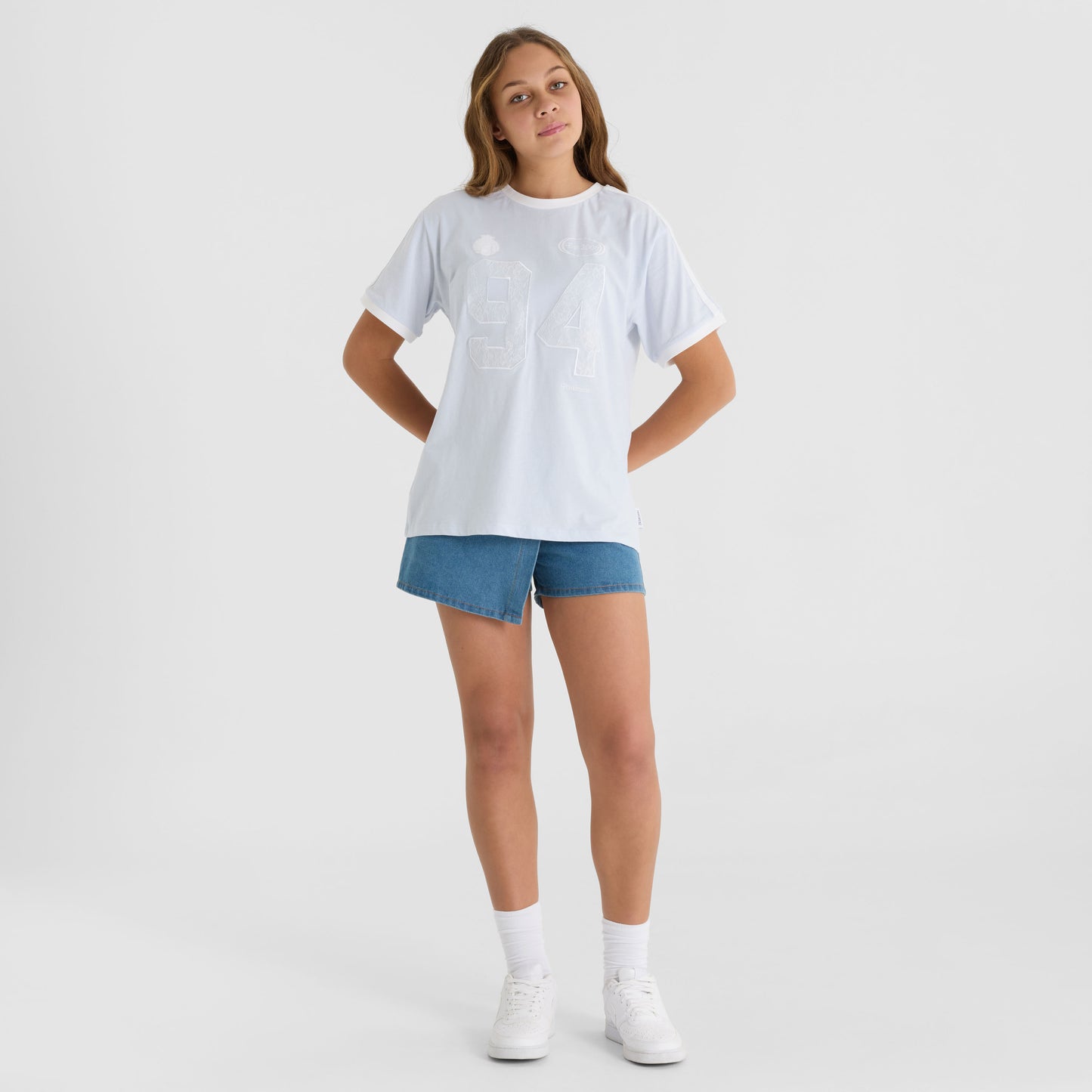 Light Blue Lace Tee