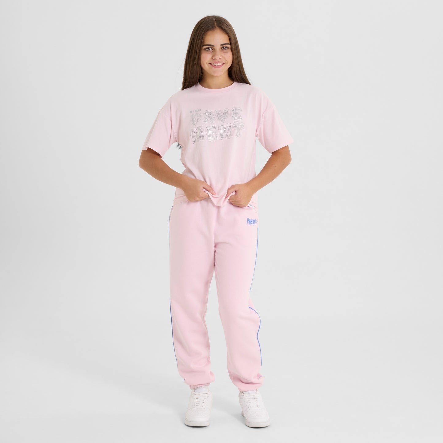 Light Pink Cuff Track Pants