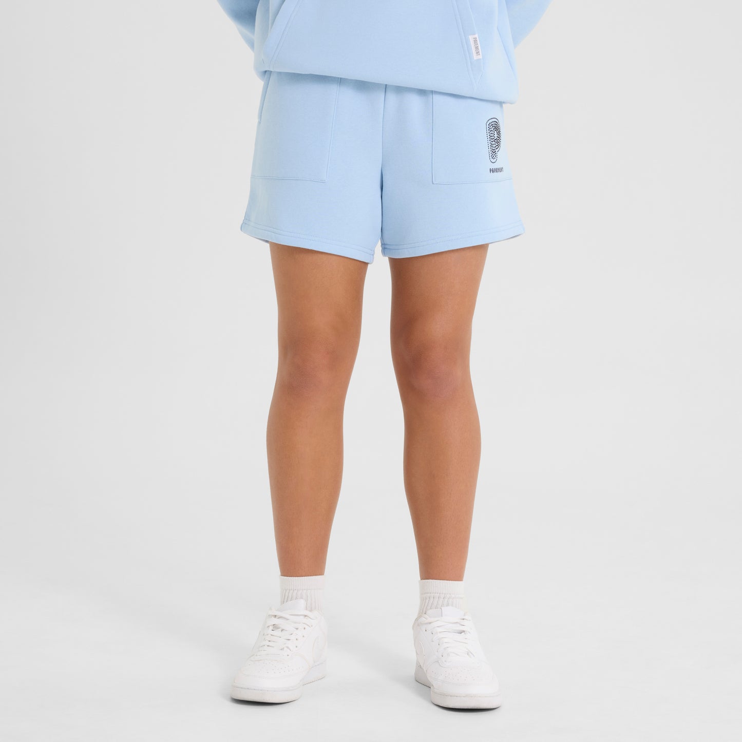 Light Blue Embellished Shorts