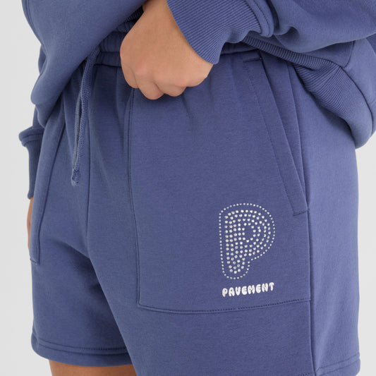 Indigo Embellished Shorts