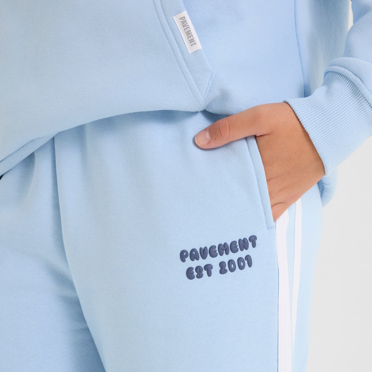 Light Blue Side Stripe Pants