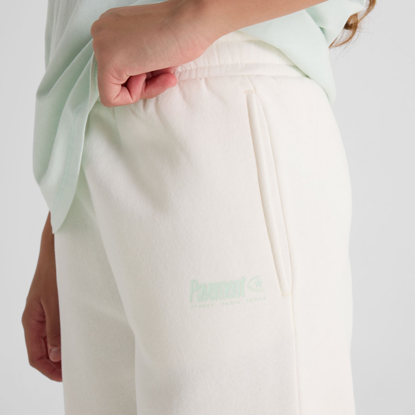 Marshmallow Wide Leg Track Pants